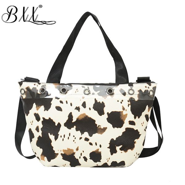 

bxx sac / 2020 fashion spring women's handbag cow pattern print large capacity shoulder crossbody bag 2348