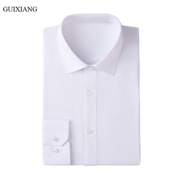 

2018 new arrival style men boutique long sleeve shirt high-quality business leisure solid slim long shirts coat plus size s-6xl, White;black