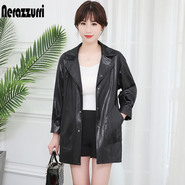 

nerazzurri suede jacket women snake print jacket black drop shoulder leather women plus size outwear 5xl 6xl
