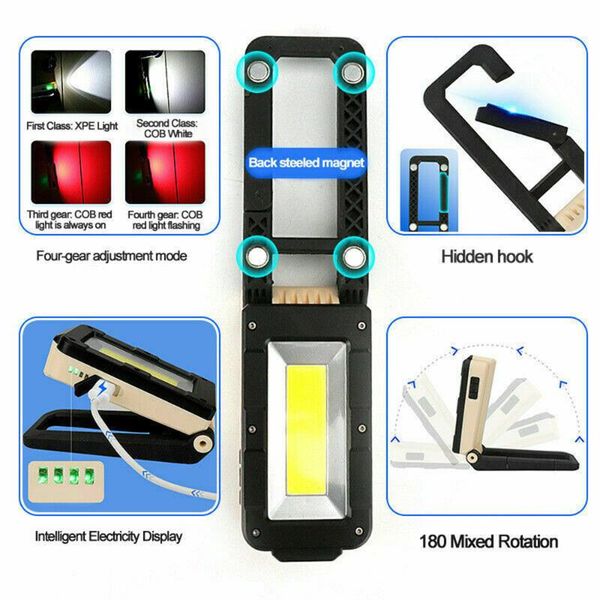 

1 pc work light tool useful outdoor flashlights rechargeable high quality
