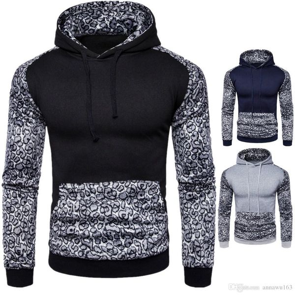 

мода британский стиль весной и осенью новый мужской леопарда татуировки шить мужские одежда оптом, Black