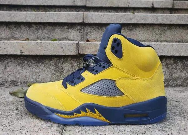 

2020 new arrival 5s blue yellow men leather wholesale outdoor shoes shoes size 40-47