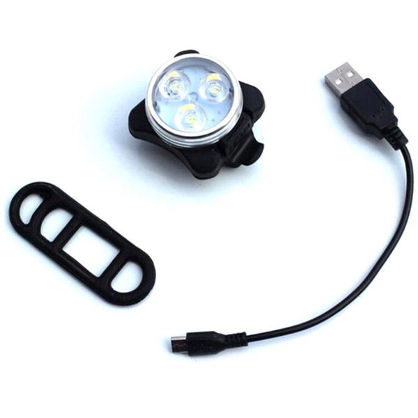 

usb charging bicycle taillight led bike rear light bicycle front light mtb road cycling kit 4 modes, wh