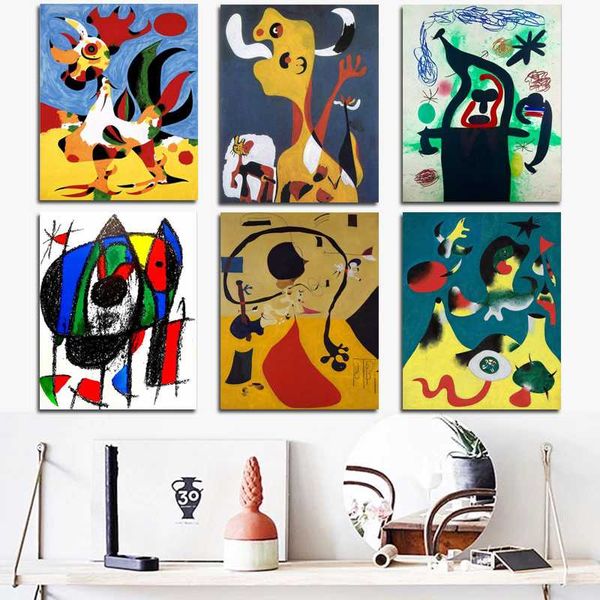 

joan miró wallpaper canvas painting print living room home decoration modern wall art oil painting posters pictures frame