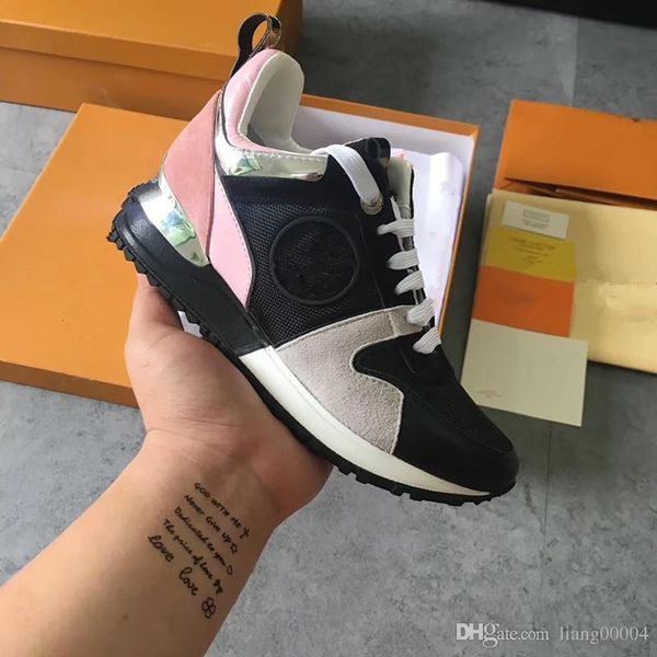 

2019 new chain reaction designer luxury shoes height increase sneakers man women size 35-46 dx190703, Black