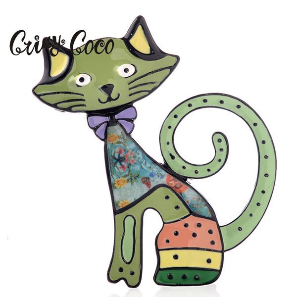 

cring coco cute cat brooches girls' hats scarf accessories gifts badges for clothes female fashion cartoon animal brooch pins, Gray
