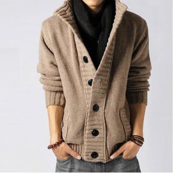 

mens конструктора свитера knit кардиган solid color tops для mens тавра вскользь свитера кнопки tops мужчины люкс осень одежды высокого каче, White;black