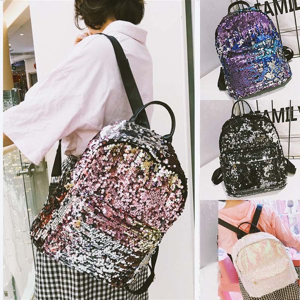 

сумки mermaid sequined сумочка для хранения взрослых рюкзак открытого путешествие двойной плечи рюкзаки школьник сумка 4 цвета xd21922