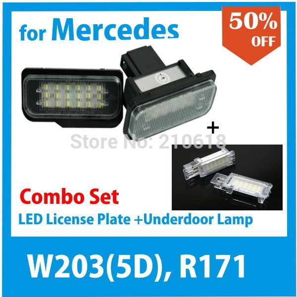 

sd motor led license plate lamp under door light for w203 wagon 5 door r171 coupe
