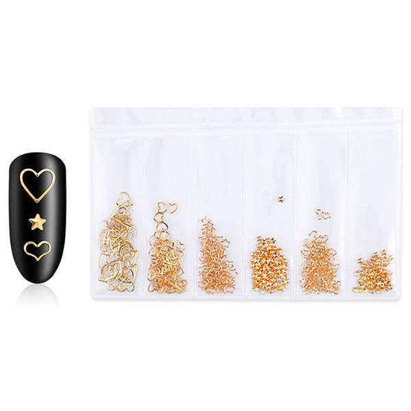

openwork metal rivet nail jewelry sticker ornament 8#, Silver;gold