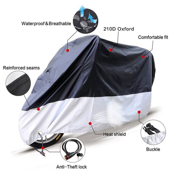 

universal outdoor uv protector bike rain dustproof motorcycle cover for scooter covers waterproof