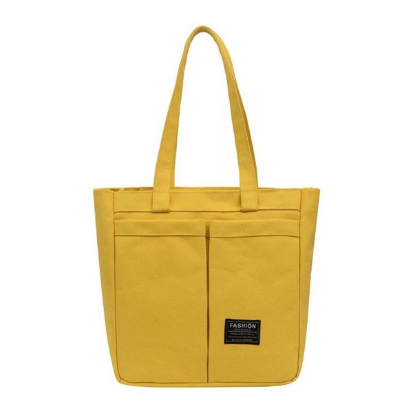 

pure color повседневного tote открытой сумка холст сумка на молнии сумка для девушки желтый bolsas дама телефона кошелька сумки основных #zx