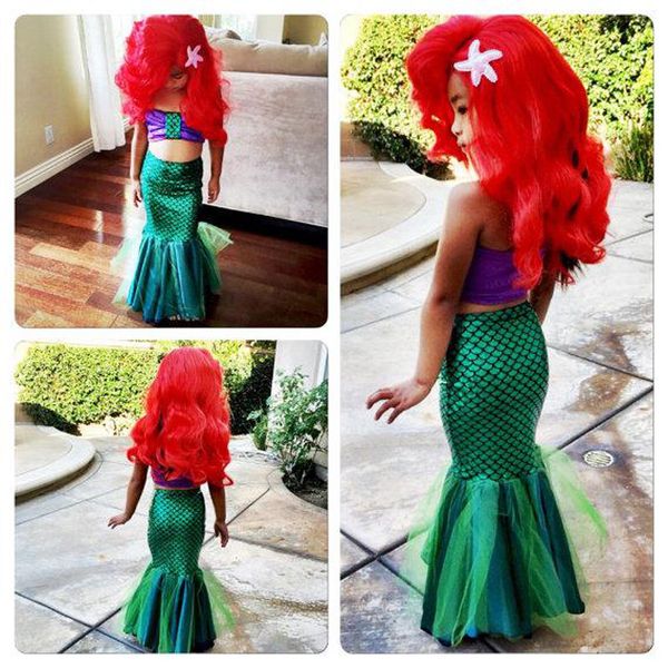 

2019 pudcoco new arrival mermaid baby girl bikini set multi-color cotton cartoon cosplay swimwear swimsuit bathing suit costume, White