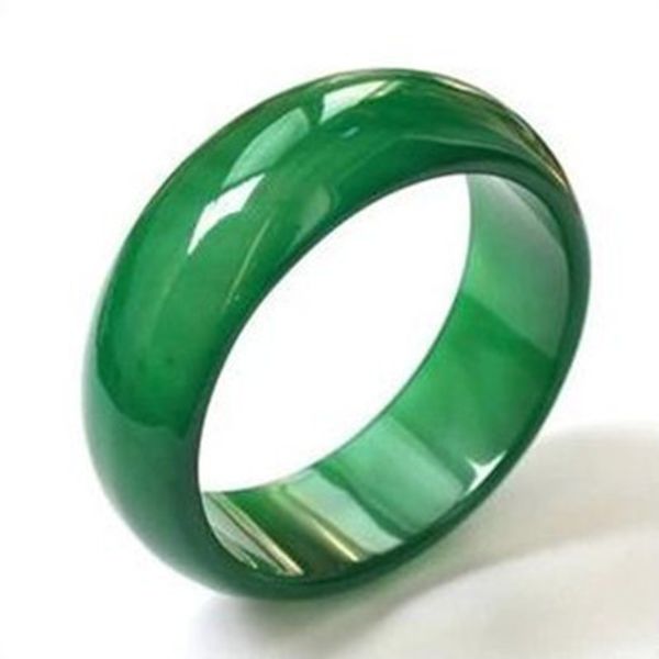 

100% natural green jade agate rings for women men jade ring green white red jewelry chalcedony tail ring, Golden;silver