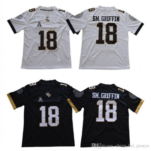 

ncaa university of central florida 18 shaquem griffin jerseys football black white ucf knights college jerseys aac stitched high quality, Black;red