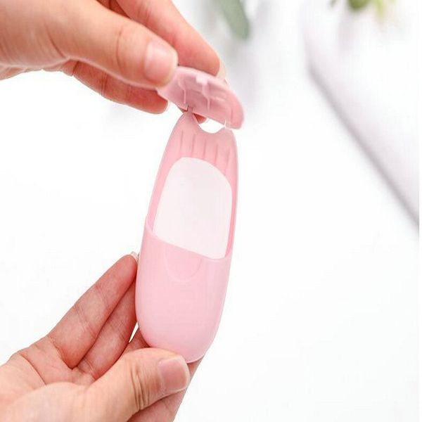 

portable washing hand wipes bath travel scented slice sheets foaming box paper soap wholesale drop shipping colorful gb889
