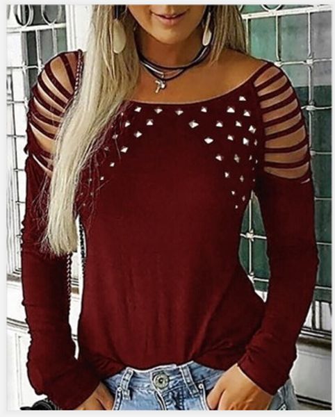 

2020 new arrival fashion women long sleeve t shirt s/s womens tees solid color casual t shirts 5 colors ph-yf202182 3, White