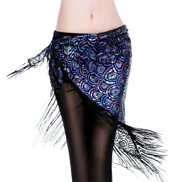 

new women belly dance costume hip scarf wrap bellydance belt bellydancing hip scarf, Black;red