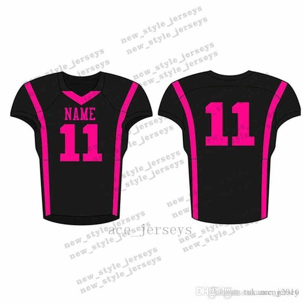 

22men 2019 youth football jerseys army green wine red embroidery logos stitched custom any name any number jerseys, Black;red