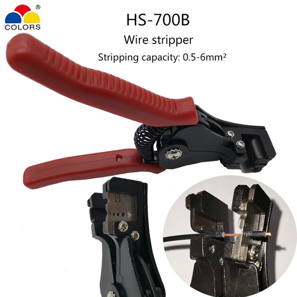 

hs-700b automatic stripping wire stripper pliers capacity 0.5-6mm cable stripping alicate hand tools