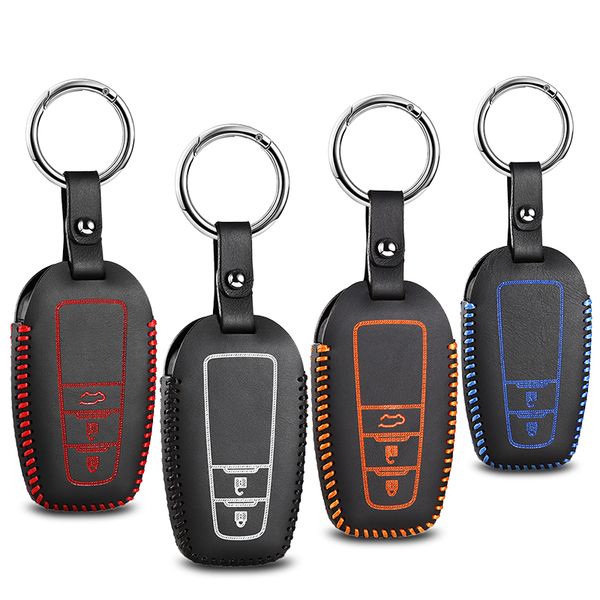 

for toyota prado 3 button 3.5l car-styling brand new leather remote key case cover holder