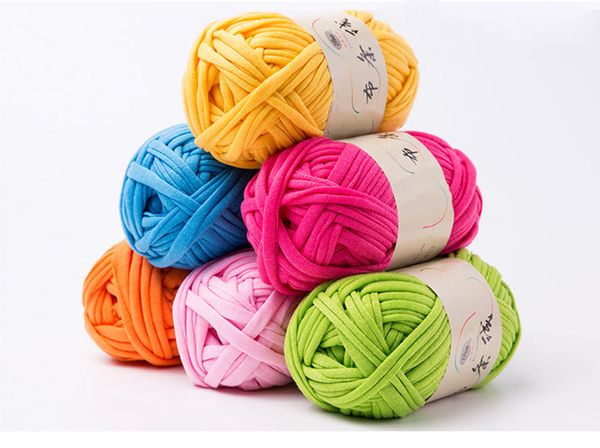 Grosshandel 100g Hause Bunte Diy Hakeln Tuch Teppiche Garn