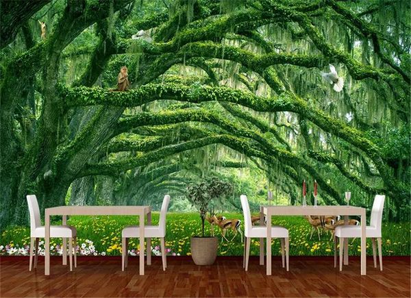 

3d обои с цифровой печатью forest park dreamy forest 3d обои пейзаж обои для интерьера