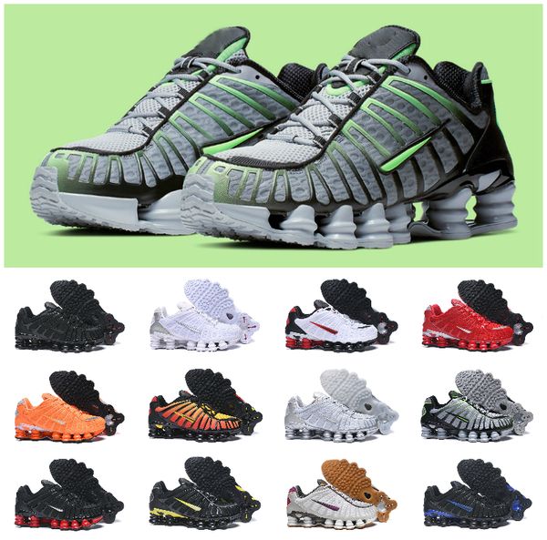 

high qualit 2020 original shox tl 1308 mens running shoes fashion chaussures shox wmns deliver oz nz air women triple black white tn sneaker