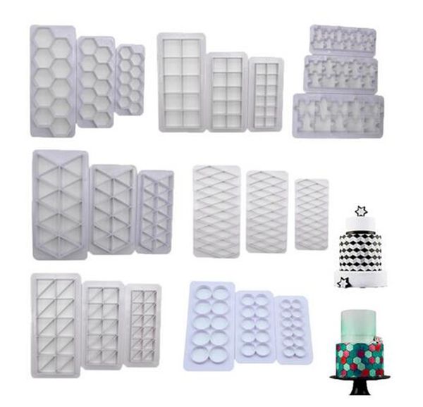 

dining bar 3 pcs geometry fondant cookie cutter cake mold fondant mold fondant cake decorating tools baking