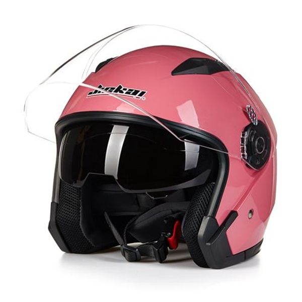 

motorcycle dual lens open face capacete motorcycle vintage style helmets