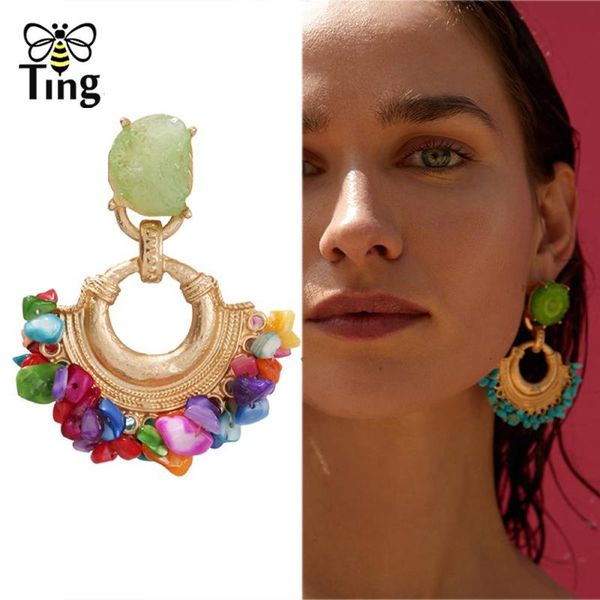 

tingfly designer z earrings luxury party earrings jewerly gp mutilcolor stone trendy street stud fashion accessory, Silver
