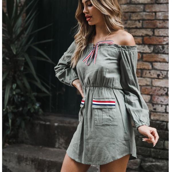 

british style cotton linen shirt dress women retro summer word shoulder short sleeve casual pocket dresses ladies sundress 2020, Black;gray