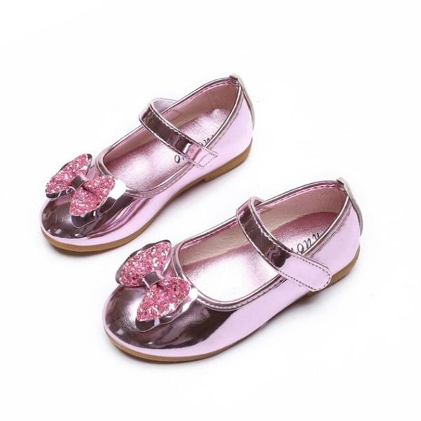 

new summer autumn children casual shoes girls sandals sequins bow princess leather shoes girls performance dance, Black;grey