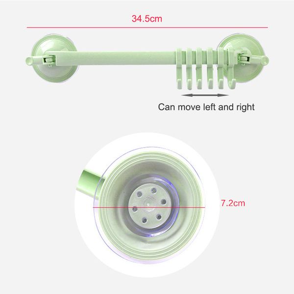 

wall door hook wall vacuum rack suction cup 6 hooks towel bathroom kitchen holder sucker hanger dtt88