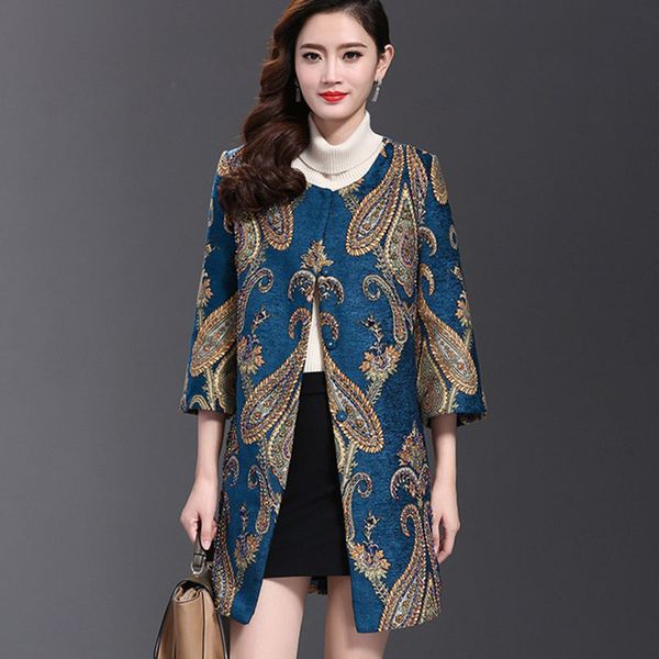 

middle old aged large size 5xl women's new mother spring autumn windbreaker jacket fashion casaco feminino manteau femme c177, Tan;black