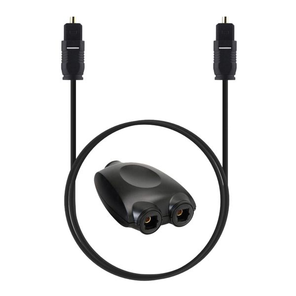 

3ft digital optical audio cable +1 in 2 out
