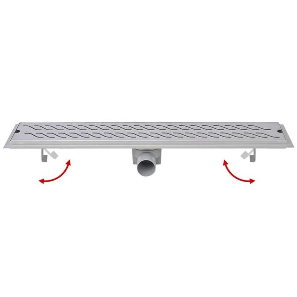 

drain shower channel wave 730x140 mm stainless steel bathroom storage organization