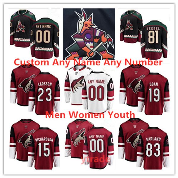 

custom arizona coyotes jerseys phil kessel jersey oliver ekman-larsson shane doan brad richardson clayton keller jerseys 100% stitched, Black;red