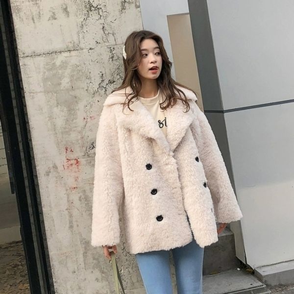 

2019 new style high-end fashion women faux fur coat c45, Black
