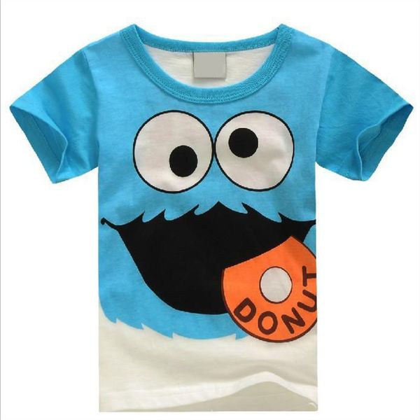 

2019 short-sleeve t-shirt new 2019 summer children's clothing child baby male female children's t-shirt t-shirts, Blue