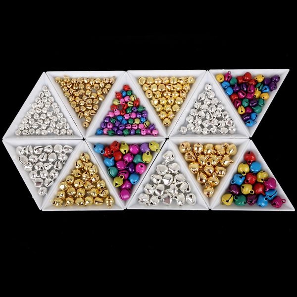 

20-300pcs (6mm 8mm 10mm 12mm 14mm) jingle bells iron loose beads small for festival party decoration/christmas tree decorations christmas de