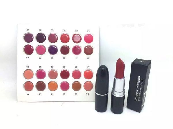 

Promotionmaaa makeup all matte lip tick high quaility 24 color 3g matte rouge lip tick hipping