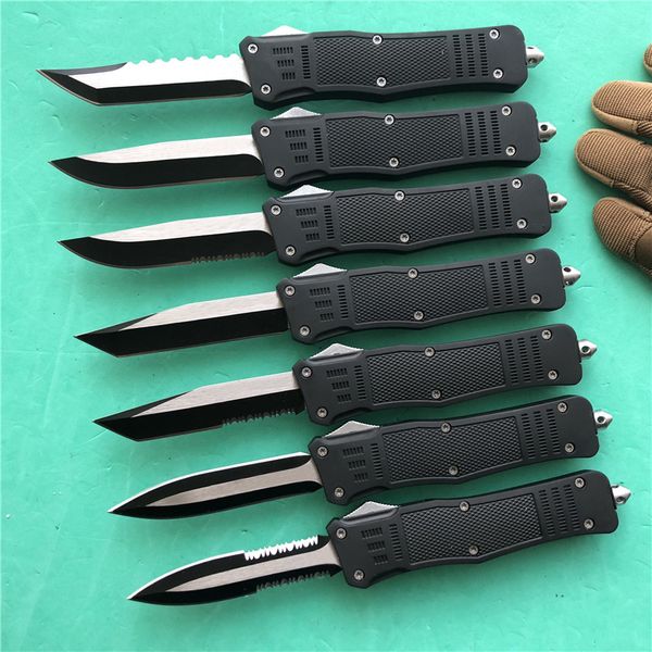 

Large 616 D/A auto knife Black 440C steel Two-tone Zinc aluminum Handle 616 survival Tactical Camping Knife knives Hellhound Tanto