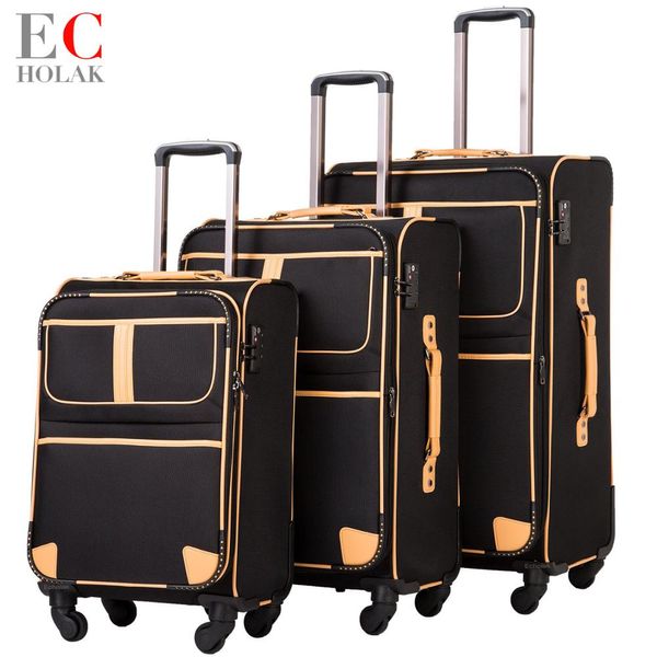 

3 piece set trolley case,travel suitcase,20"/24"/28" male female students boarding box,password luggage, universal wheel vali
