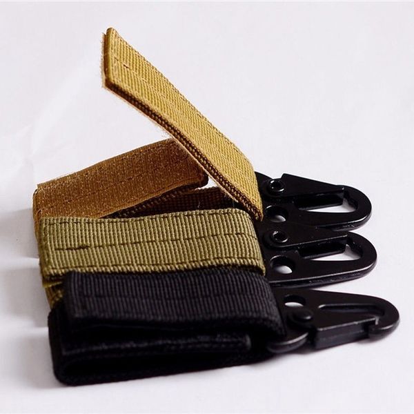 

high strength nylon webbing buckle alloy keyhook belt hanging carabiner hook 7871, Silver