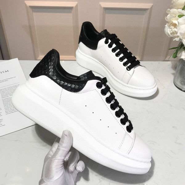 

men women casual shoes fashion luxury designer sneakers lace-up walking shoes grey suede leather platform sneaker, Black