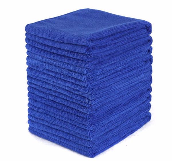 

auto 10pcs blue absorbent microfiber towel car home kitchen washing clean wash cloth 30x30cm car home cleaning micro fiber towel