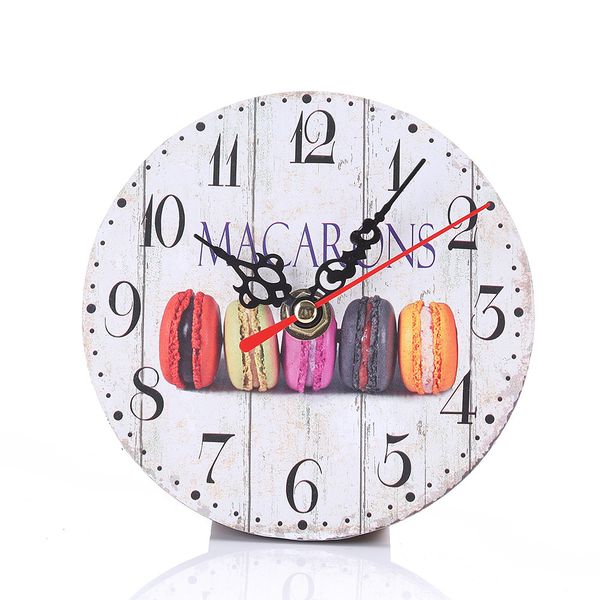 

creative vintage style non-ticking silent antique wood wall clock for home kitchen office wood c7801