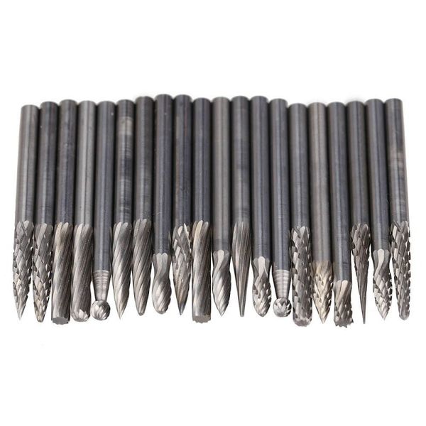 

20x tungsten steel solid carbide burrs for rotary drill die grinder carving