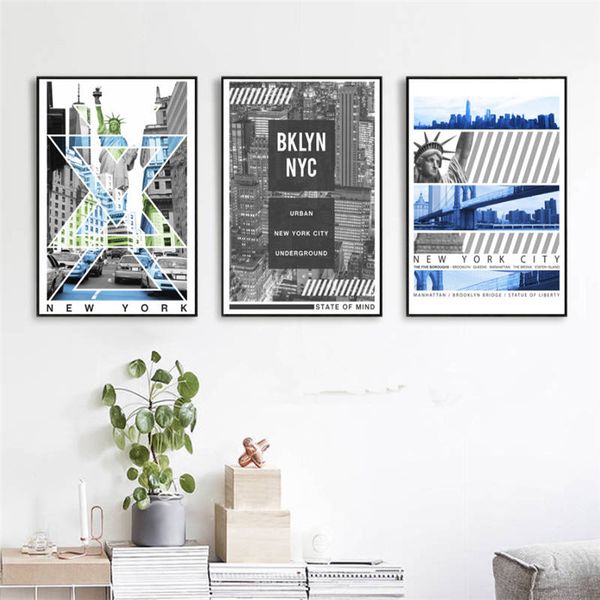 

ruoguan nordic statue of liberty canvas painting decoracion posters and prints wall art pictures for living room decor sh-584